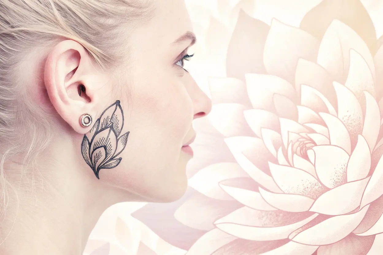 Tatouage derrière l’oreille : signification, douleur et choix de motifs